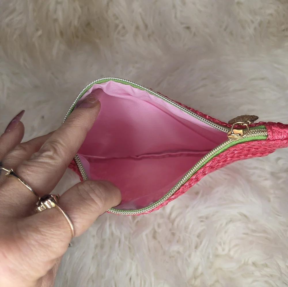 Ipsy Set Of 3 Makeup Cosmetic Bags Pink Brown Orange